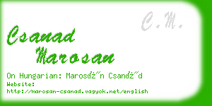csanad marosan business card